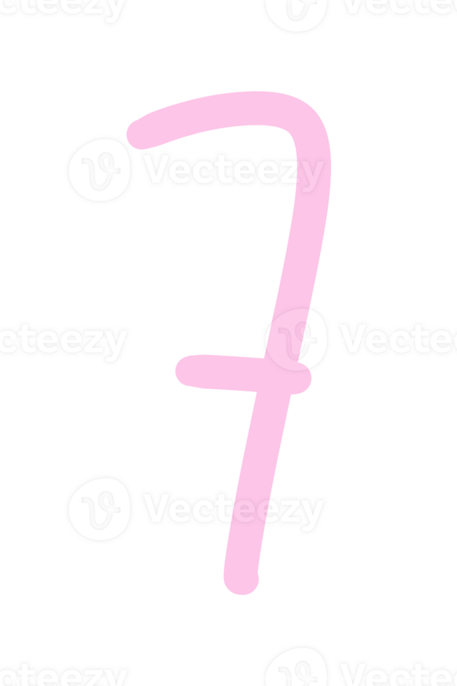 Number hand write png