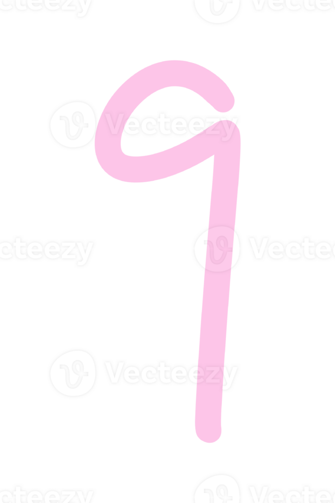 Number hand write png