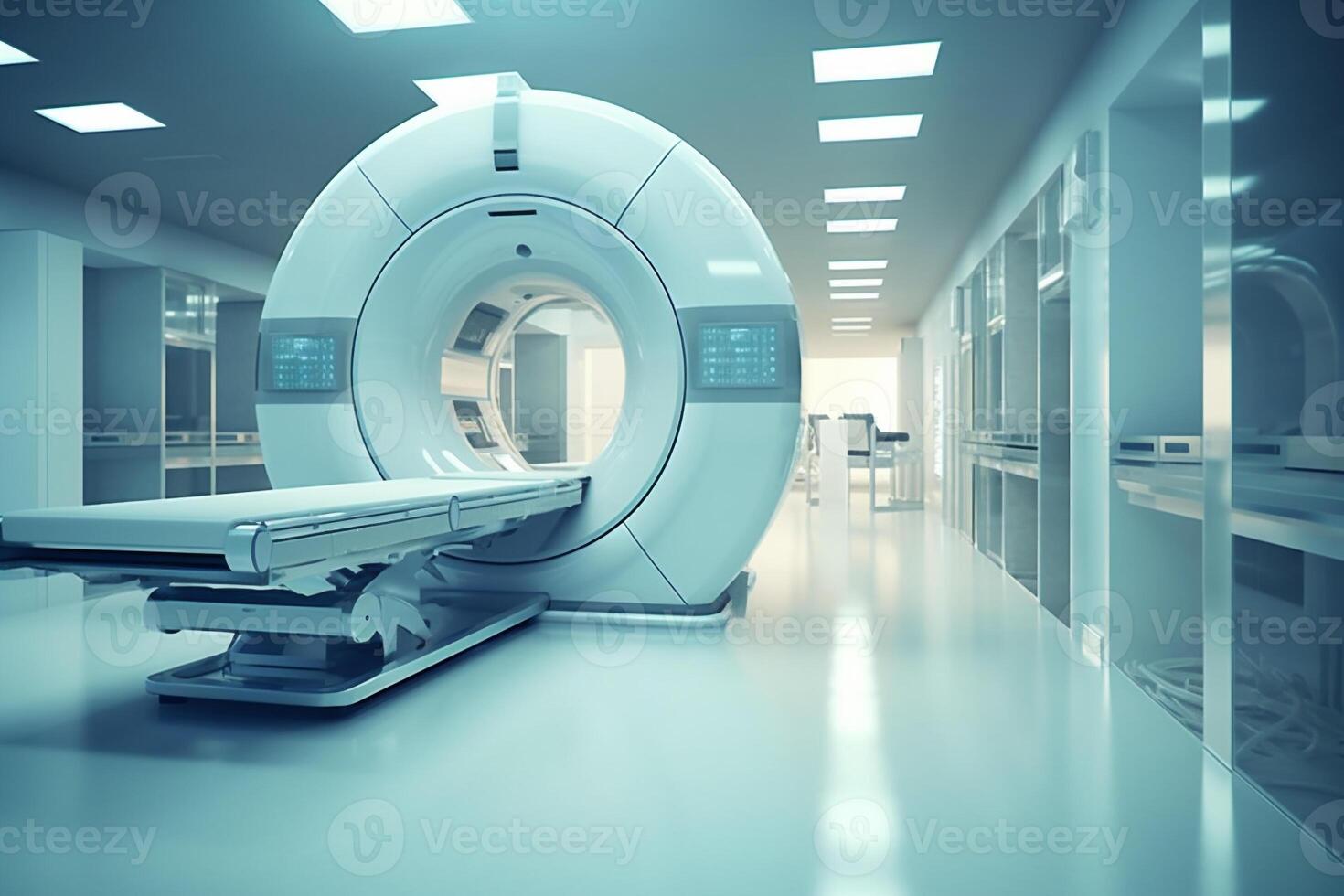 Magnetic resonance imaging scan in hospital, MRI, medical equipment. . photo