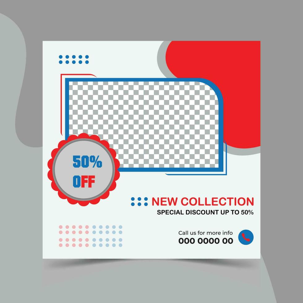 New social media banner design layout . vector