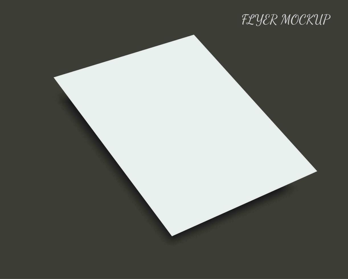 Minimal a4 flyer mockup desigm vector