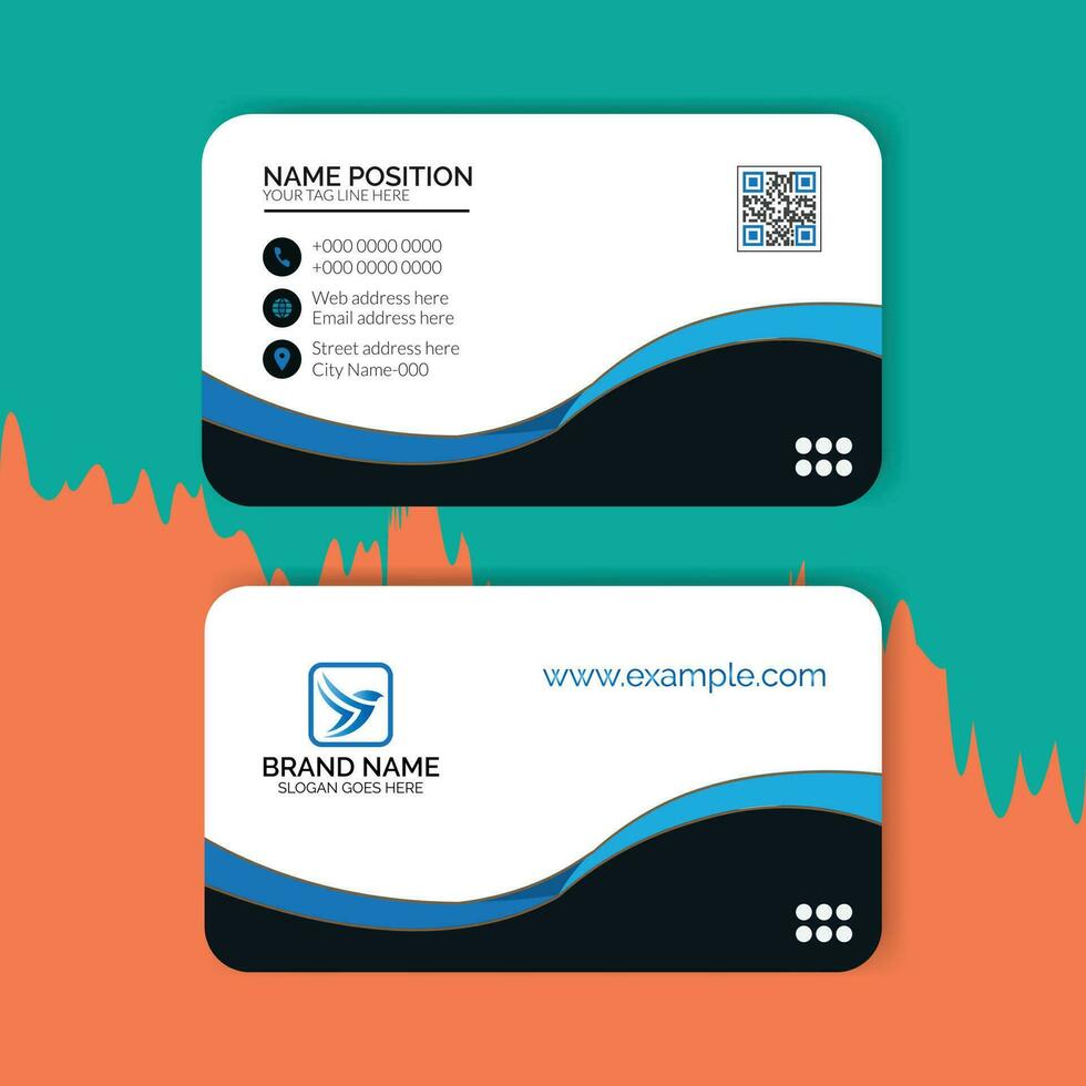 Corporate business card design . vector