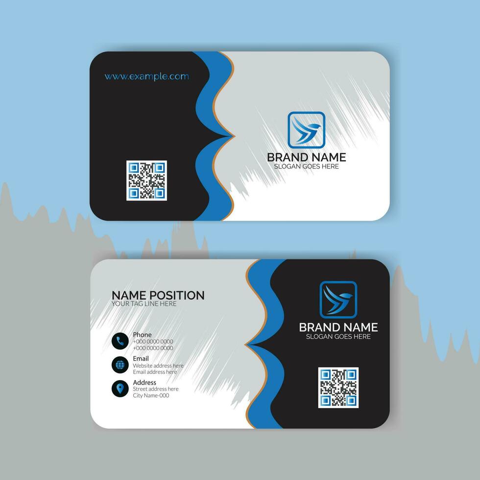 Modern business card design . vector