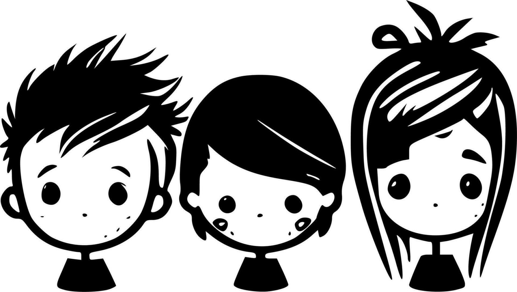 Kids, Minimalist and Simple Silhouette - Vector illustration