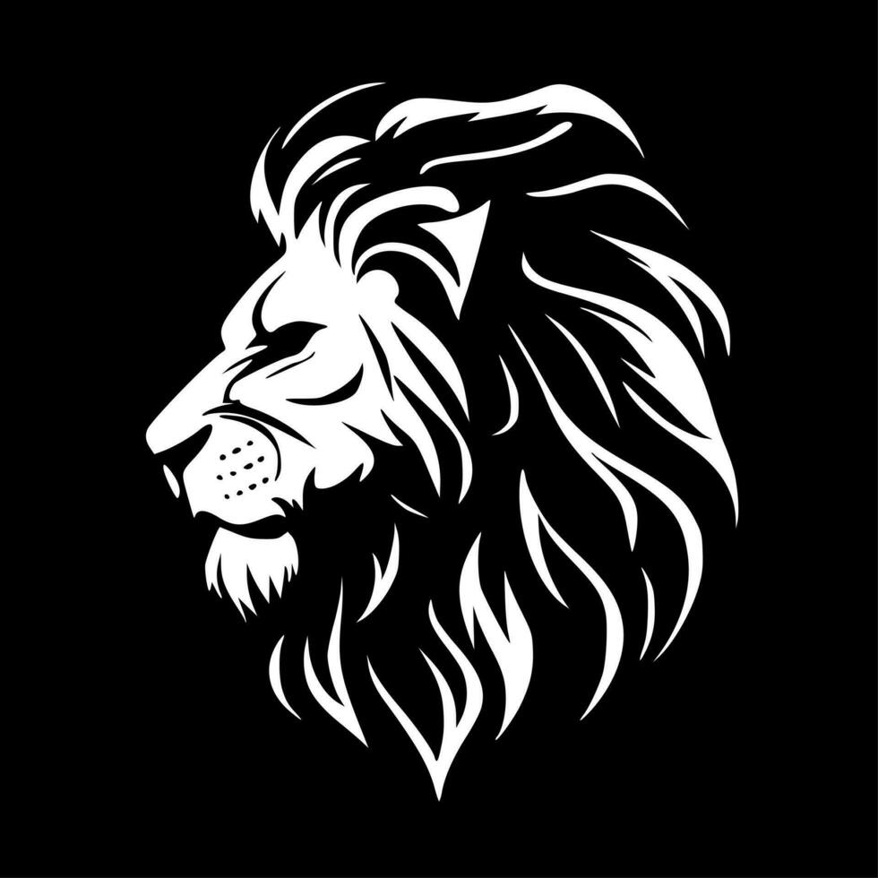 Lion, Minimalist and Simple Silhouette - Vector illustration