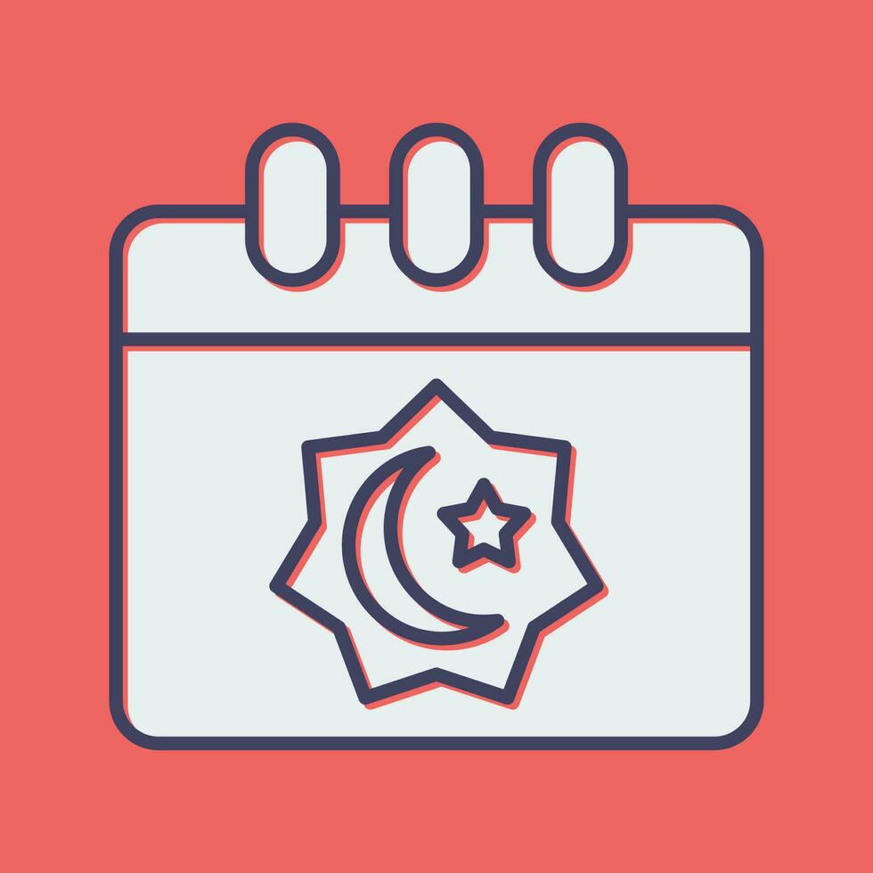 Islamic Calendar Vector Icon