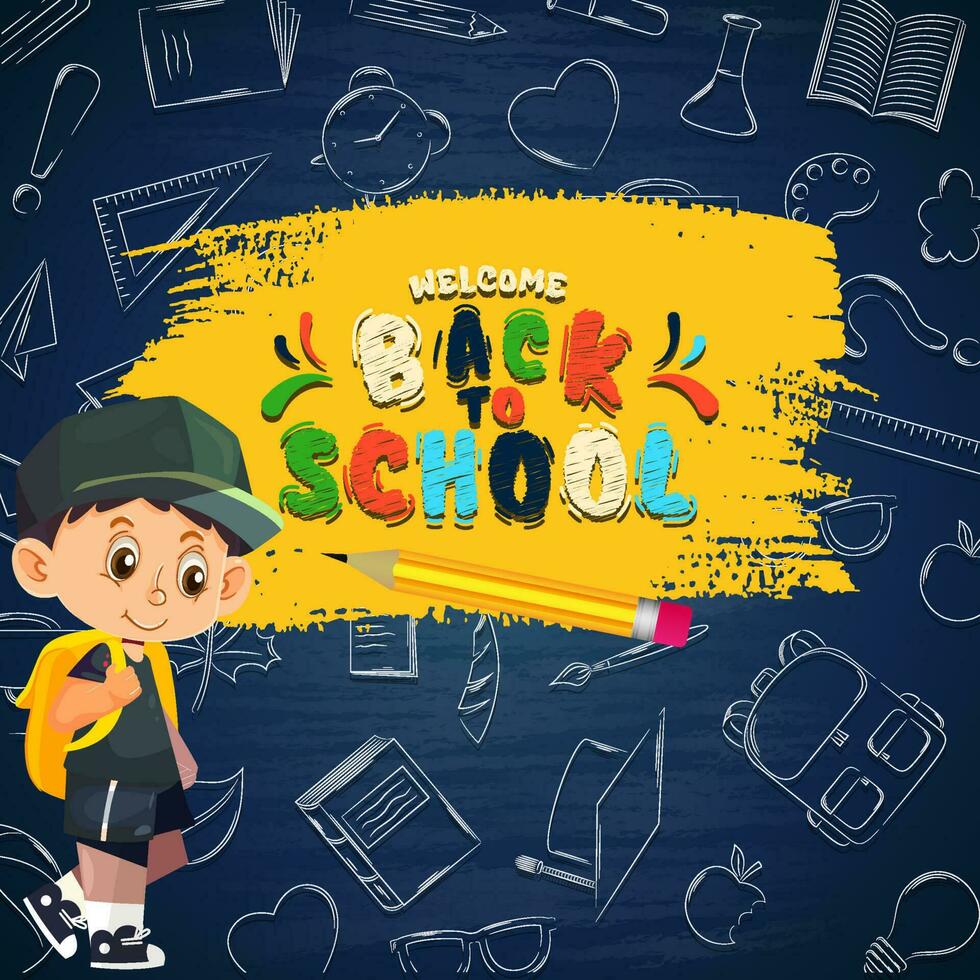 Back to school background and colorful welcome Back to school vector