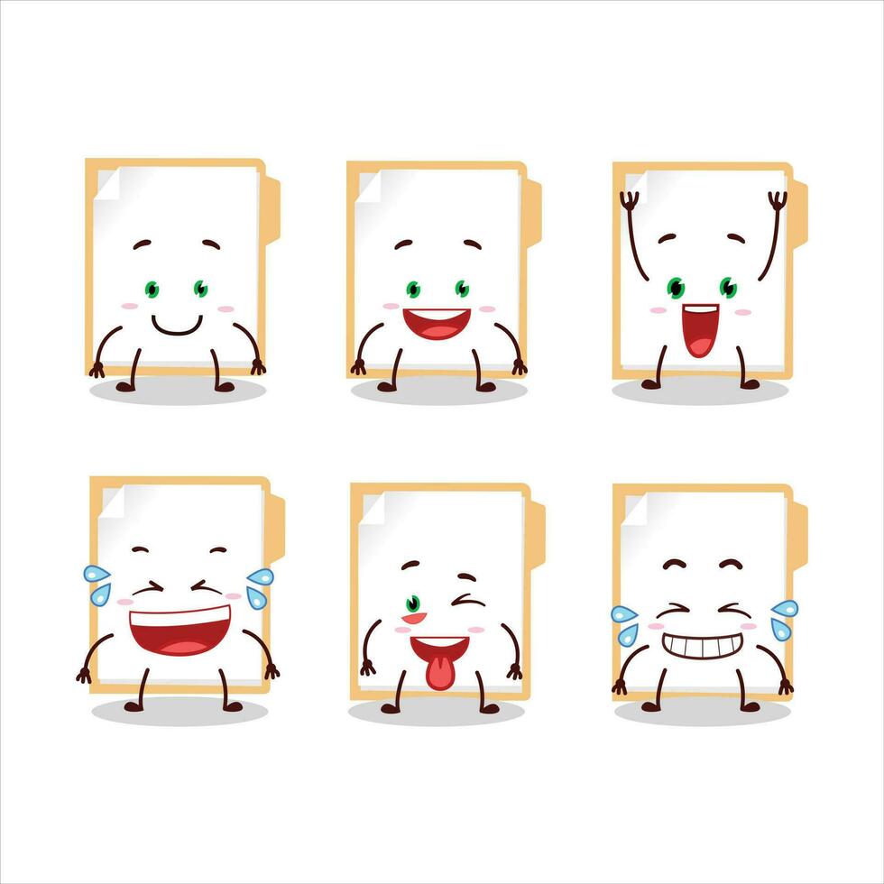 Cartoon character of brown manila folder with smile expression vector