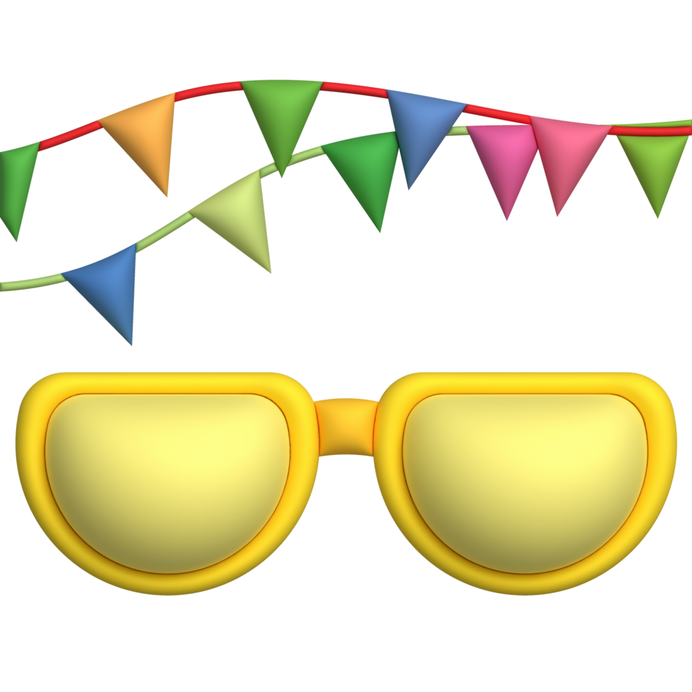 ilustración 3d. Gafas de sol icono. verano. para diseño. png
