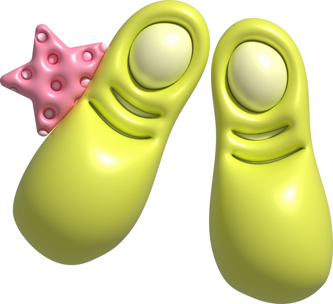 illustration 3d. Summer sea shoes icon. For design. png