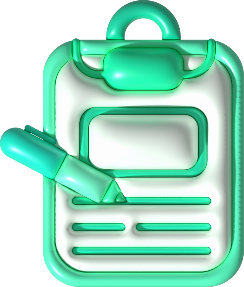 rendering 3d illustration.Board Book and pencil for design png