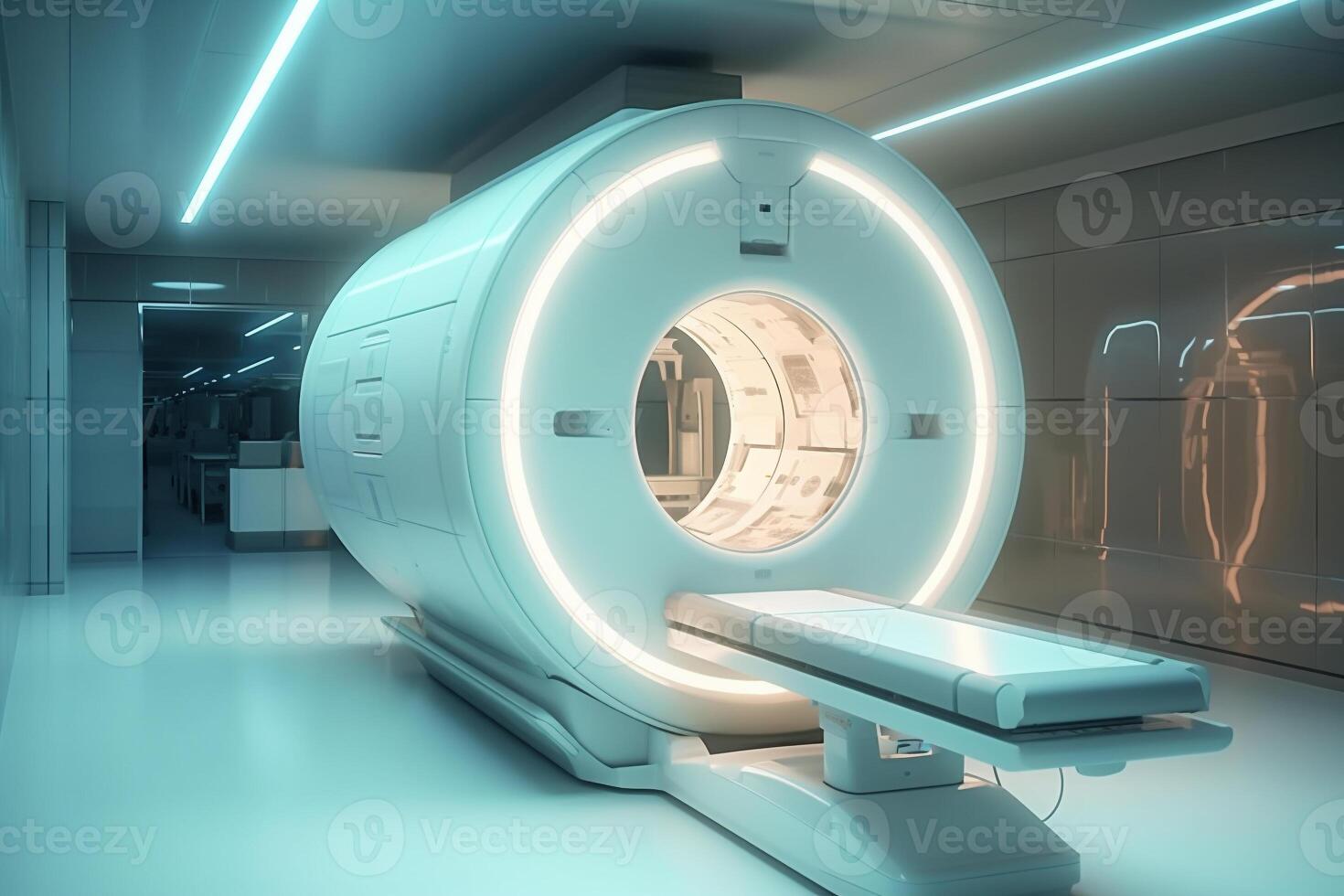 Magnetic resonance imaging scan in hospital, MRI, medical equipment. . photo