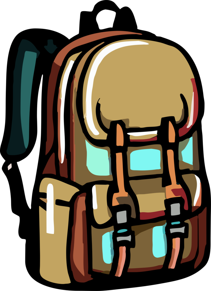 Backpack png graphic clipart design