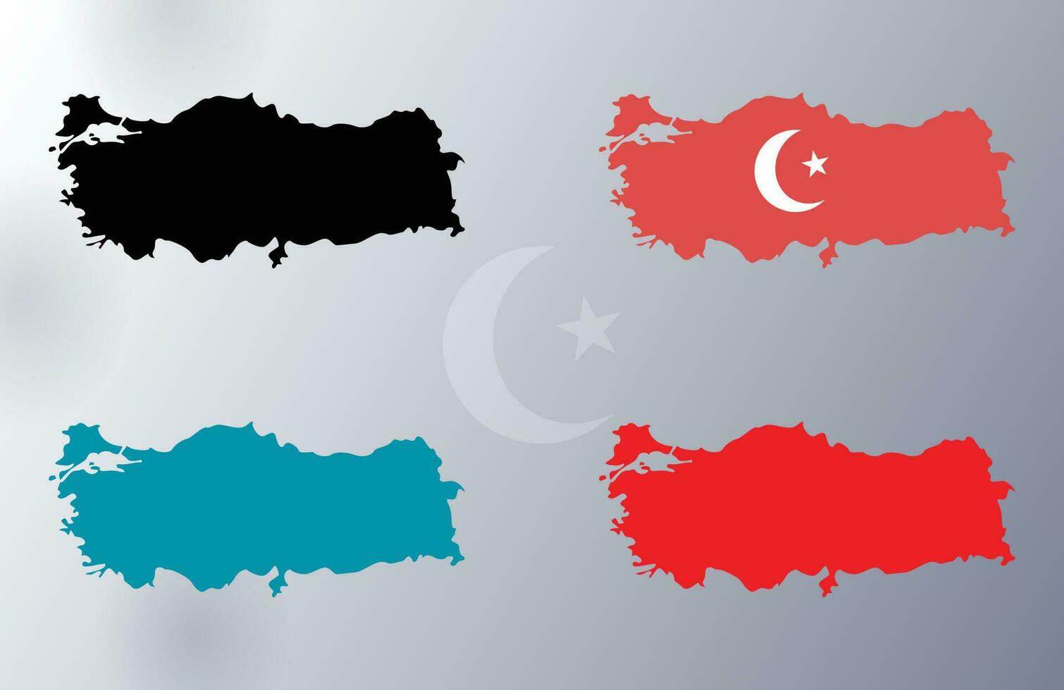 vector ilustración de Turquía mapa en un blanco degradado antecedentes