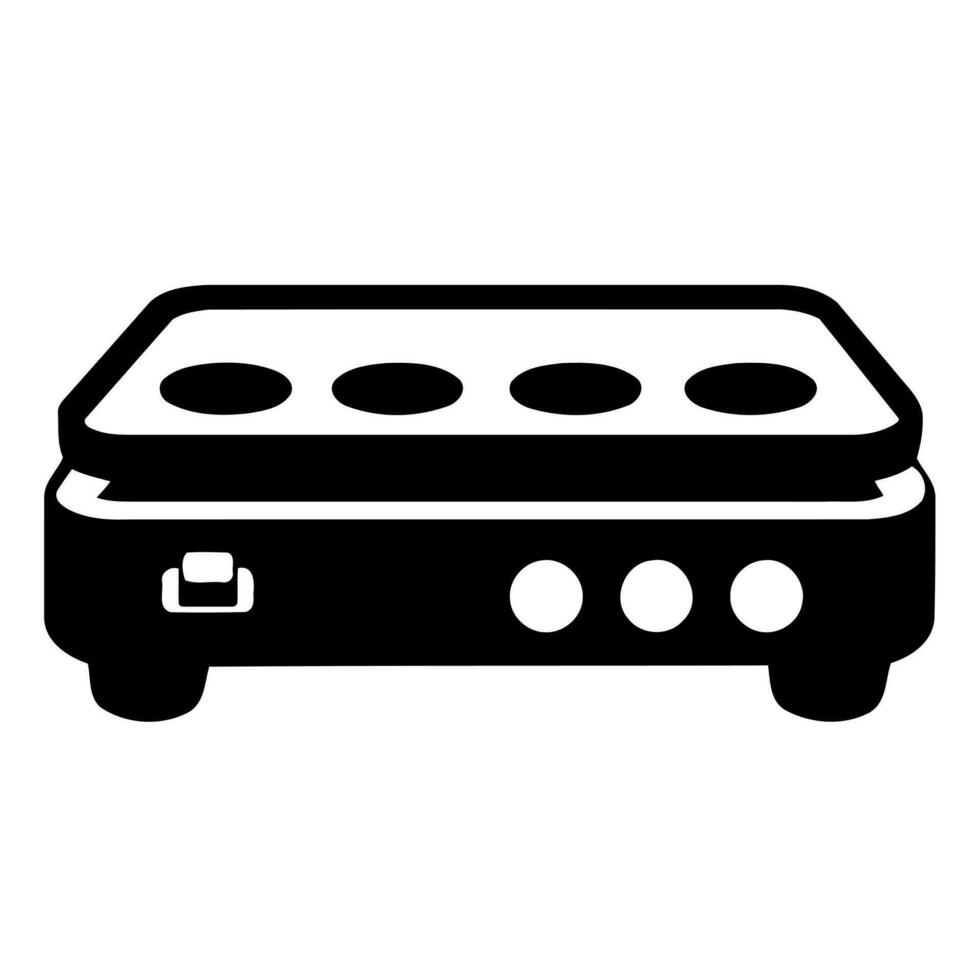 black and white sheet metal griddle vector