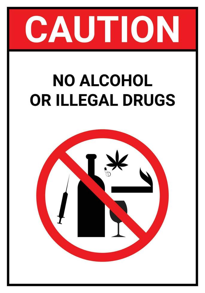 No Alcohol Sign vector