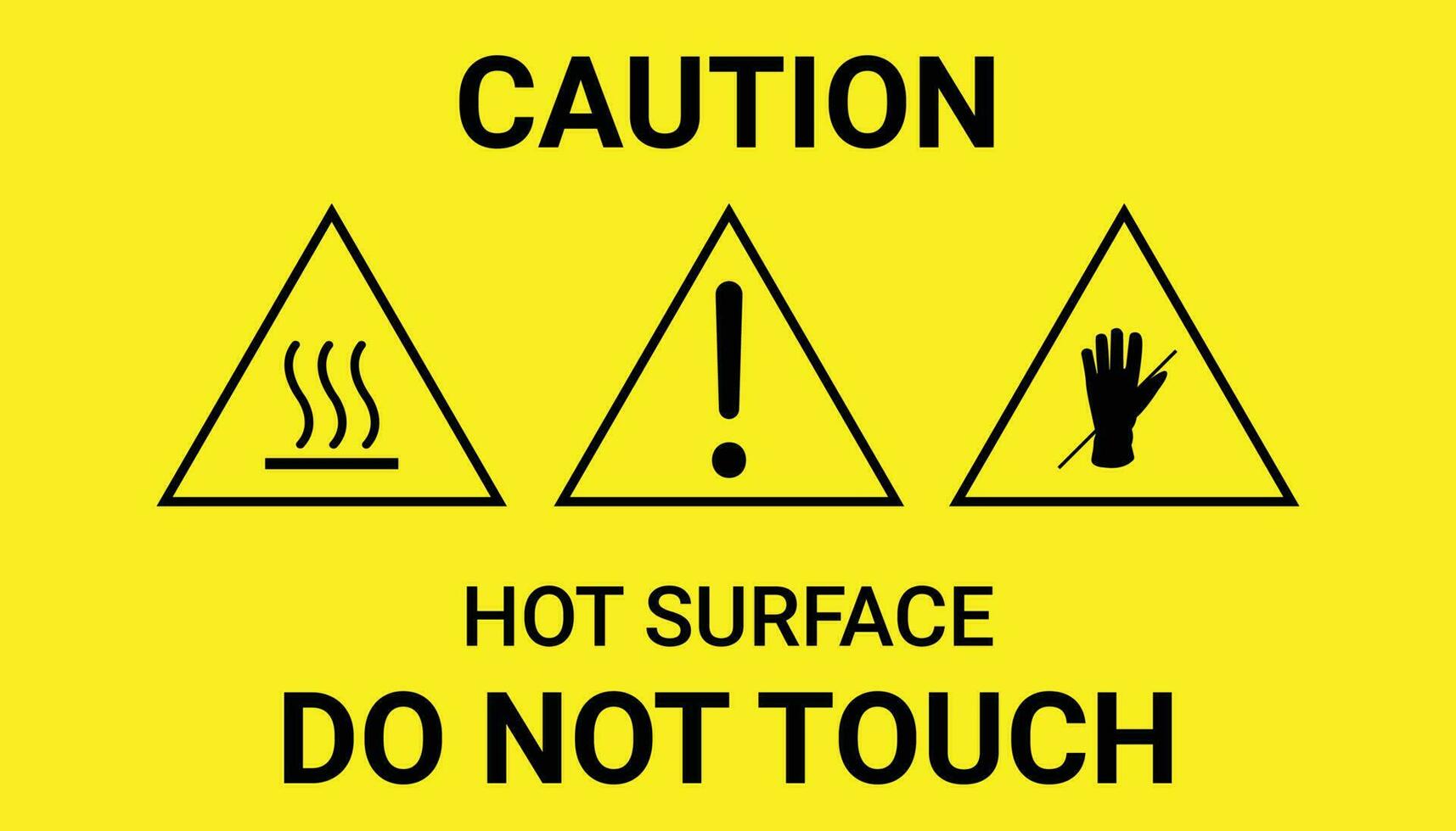 Hot Surface Symbol Sign, Vector Illustration