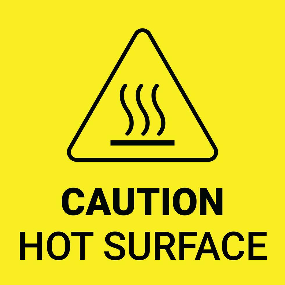 Caution Hot Surface Symbol Sign, Vector Illustration
