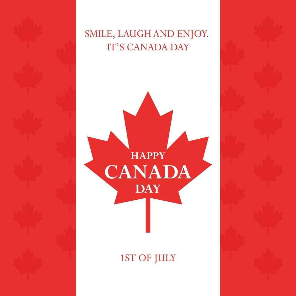 National holiday happy Canada day background vector