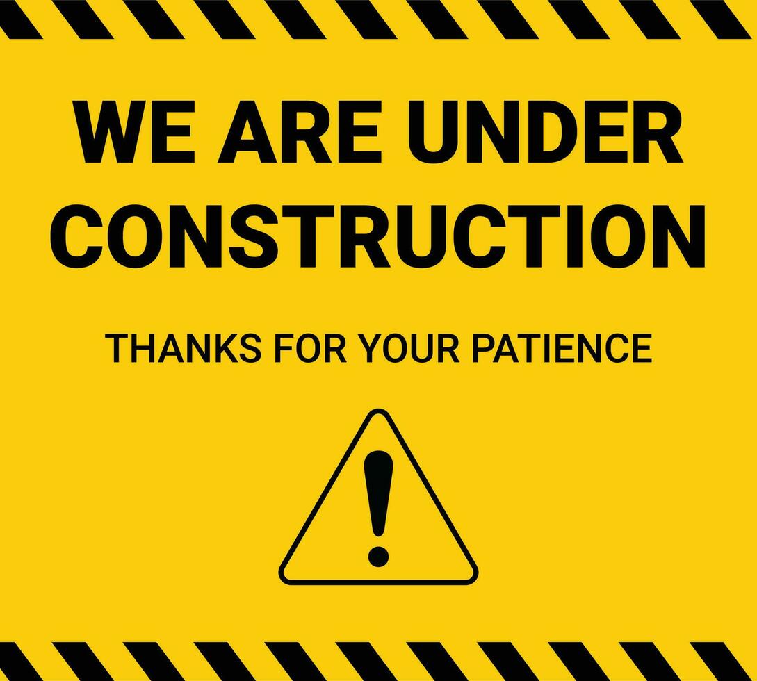 Free vector realistic under construction sign background