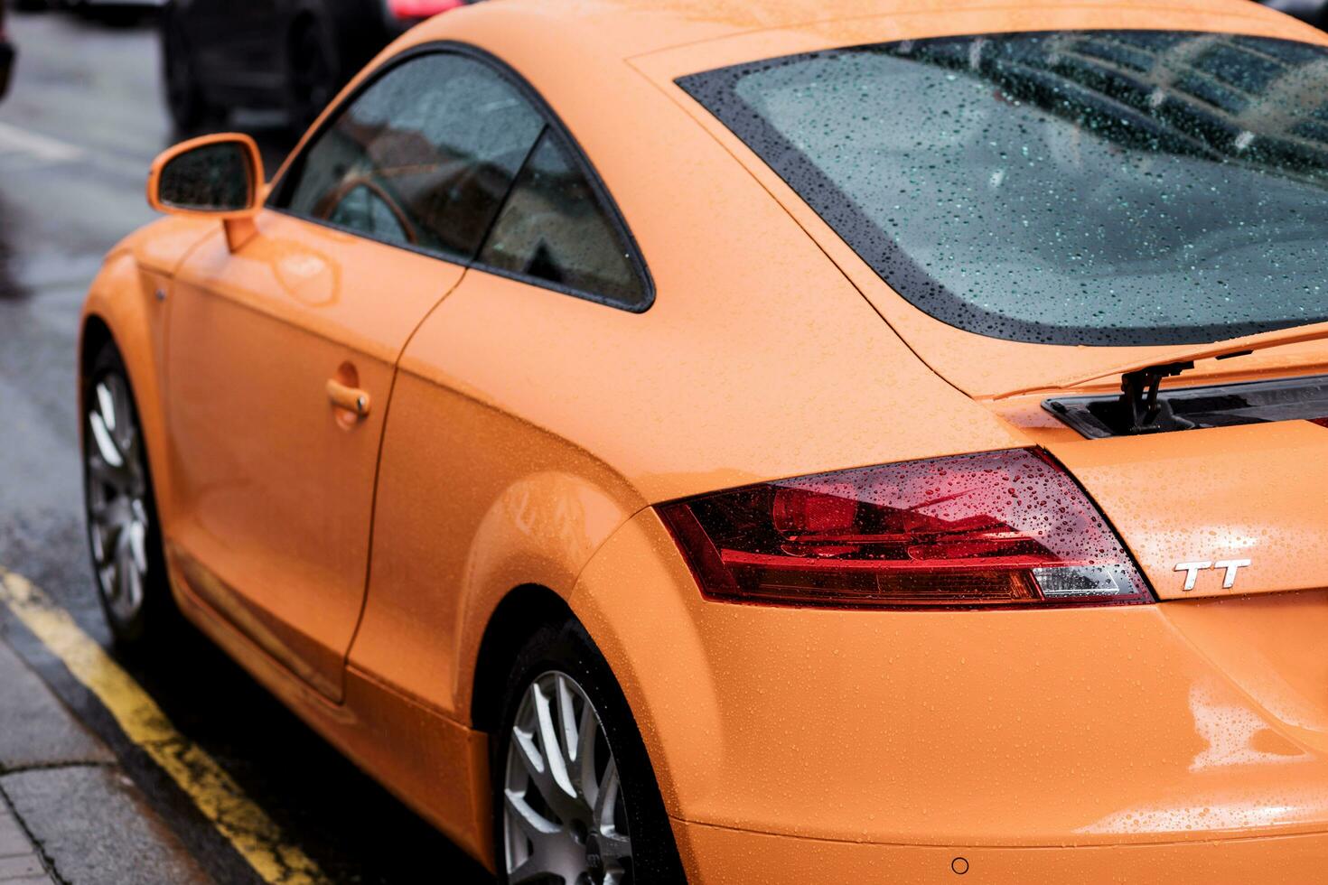Minsk, Belarus, May 2023 - rear lights of an AUDI TT photo