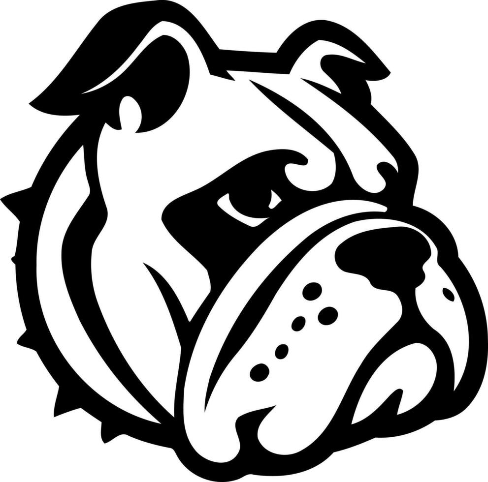 dog bulldog animal in black and white vector