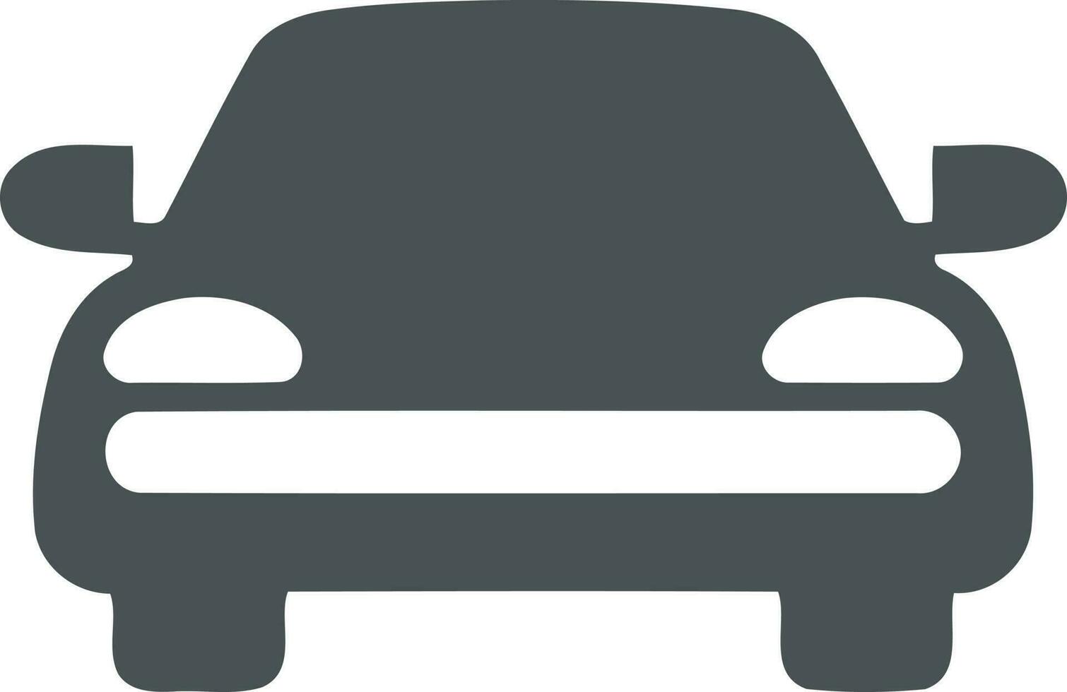 grayscale passenger car front view vector