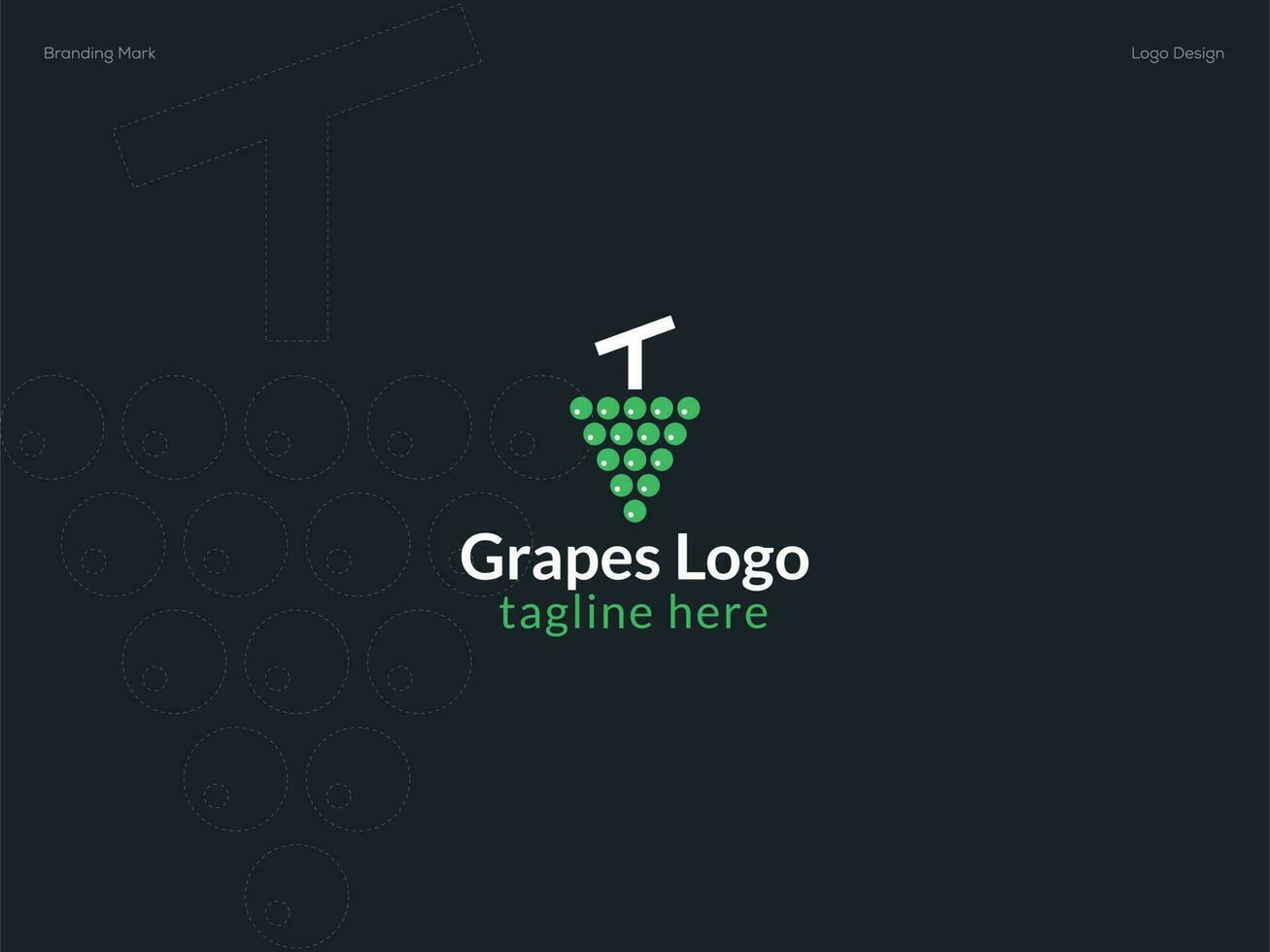 Grape Fruit logo design vector