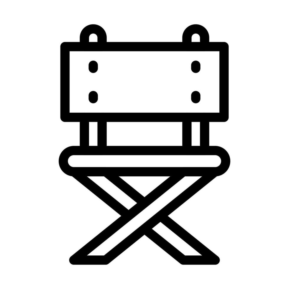 Camping Chair Icon Design vector