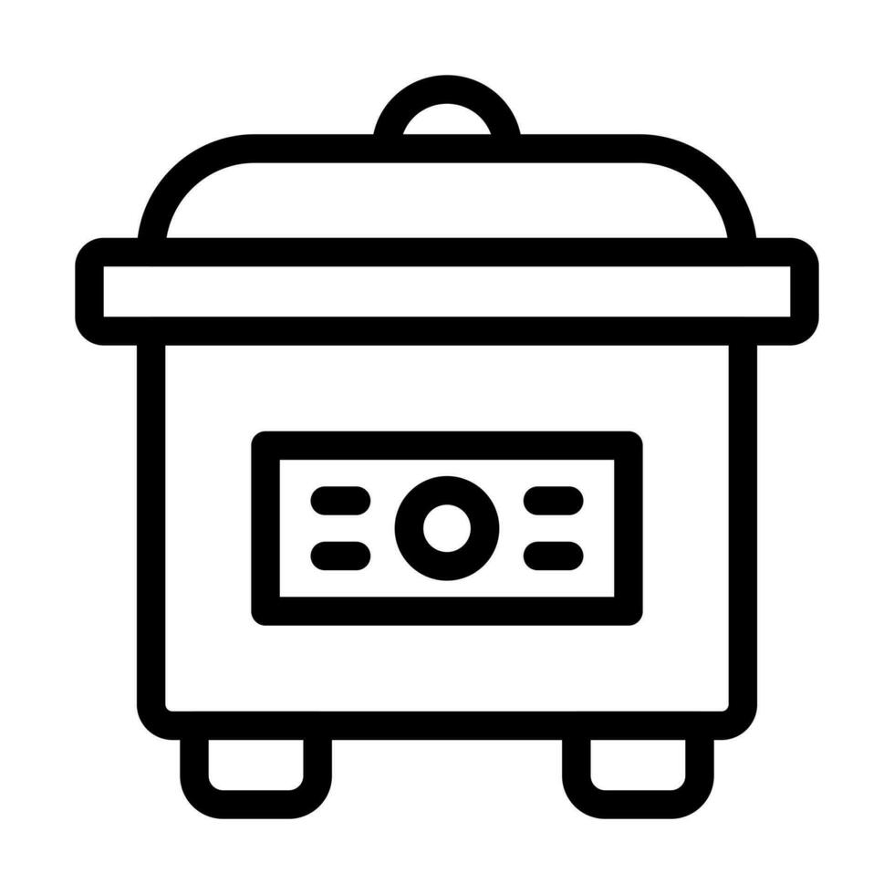 Slow Cooker Icon Design vector