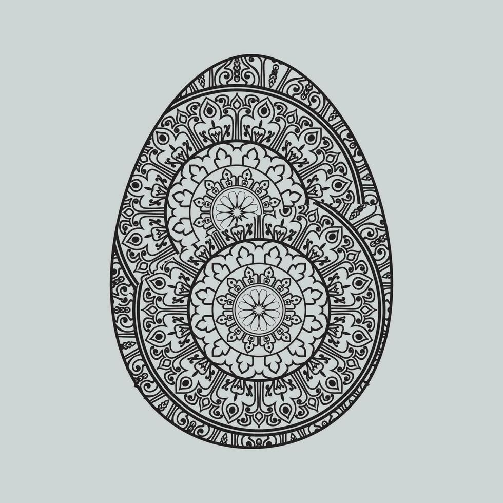 Easter eggs on a white background. Print for congratulations. Doodle style.Vector illustration. vector