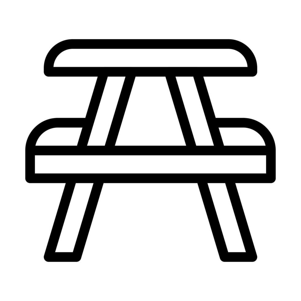 Picnic Table Icon Design vector