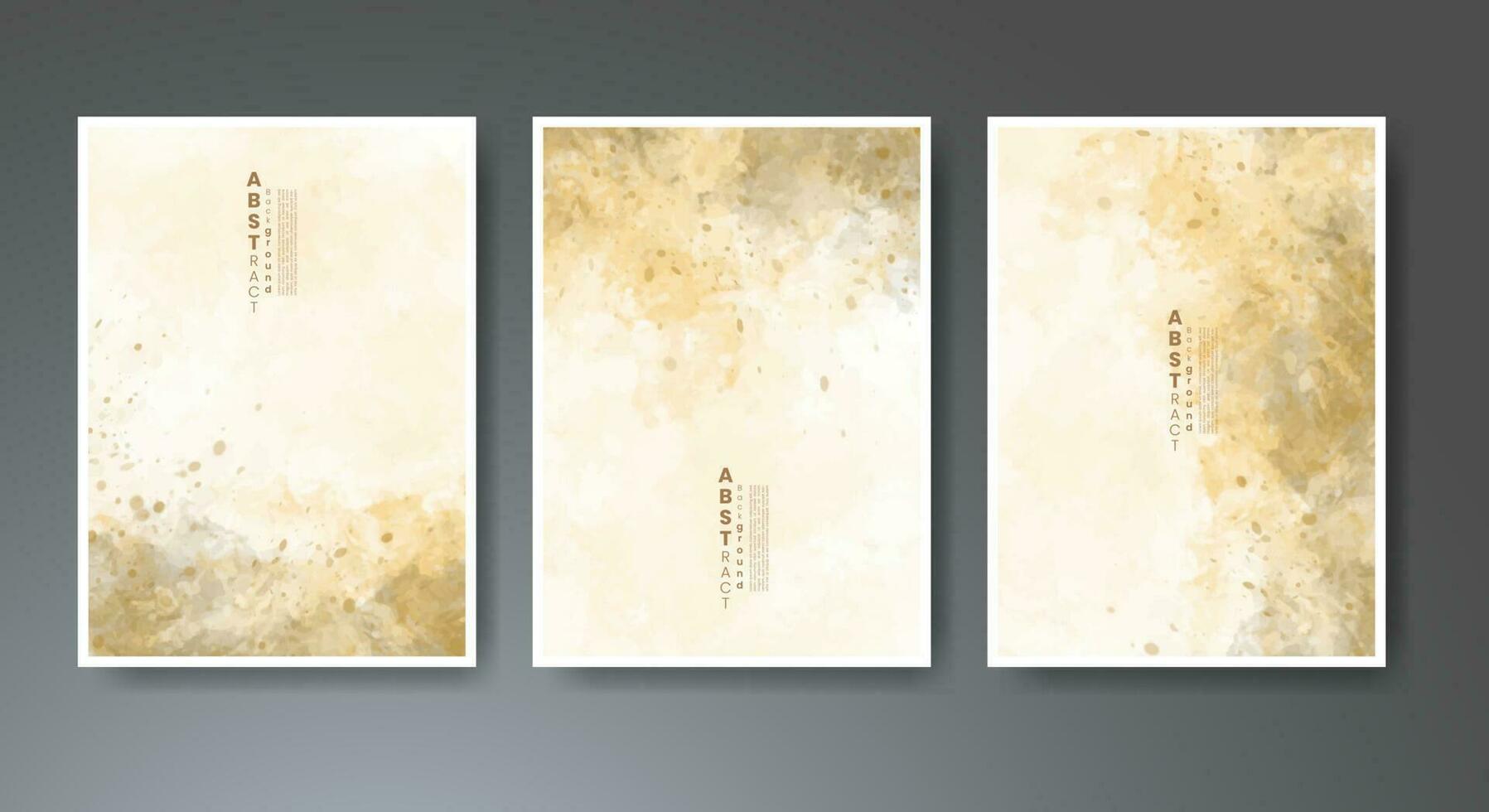 Set of creative hand painted abstract watercolor background. Design for your cover, date, postcard, banner, logo. vector