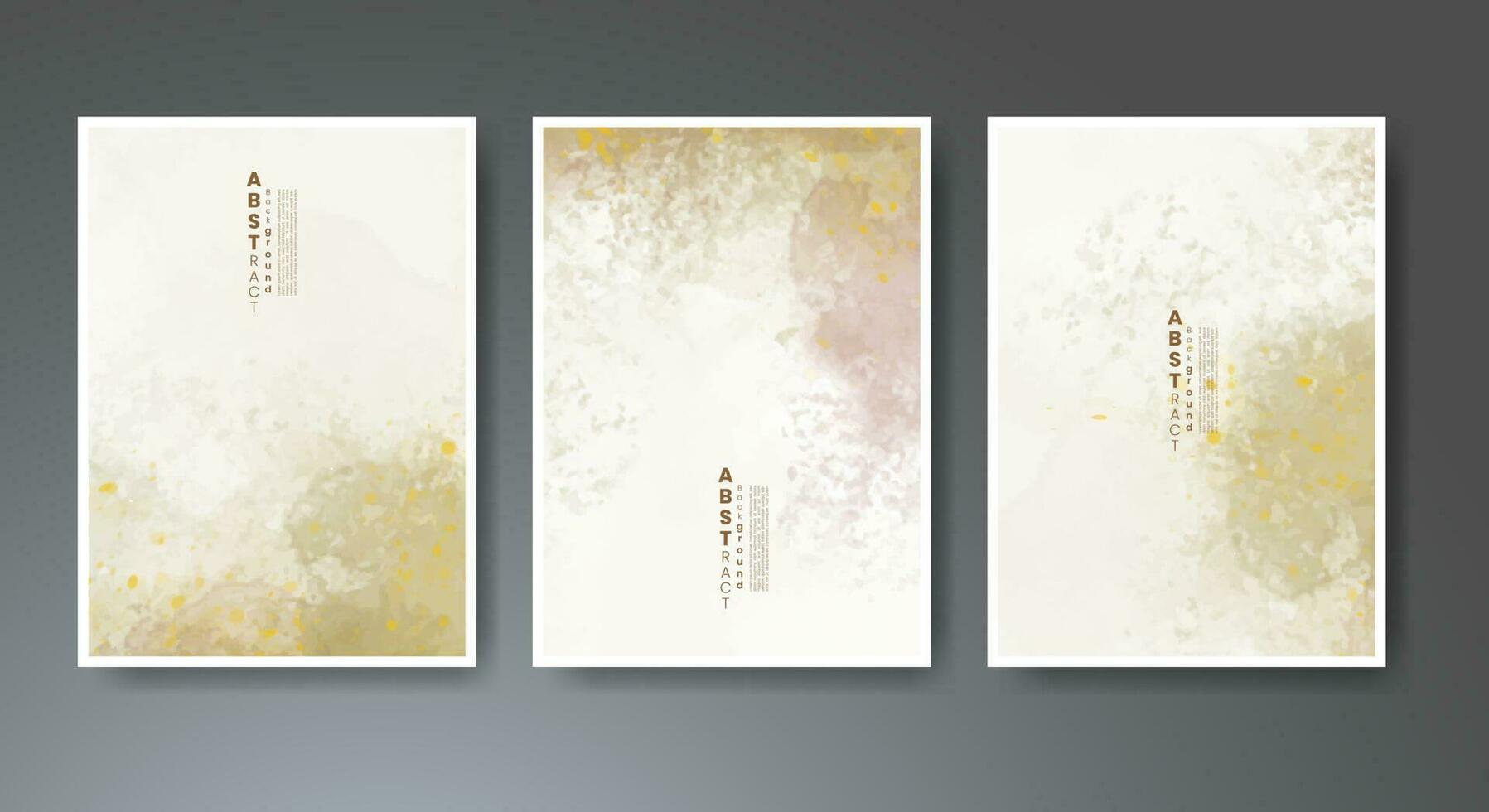 Set of creative hand painted abstract watercolor background. Design for your cover, date, postcard, banner, logo. vector