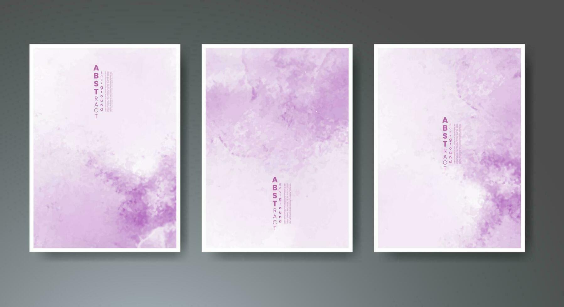 Set of creative hand painted abstract watercolor background. Design for your cover, date, postcard, banner, logo. vector