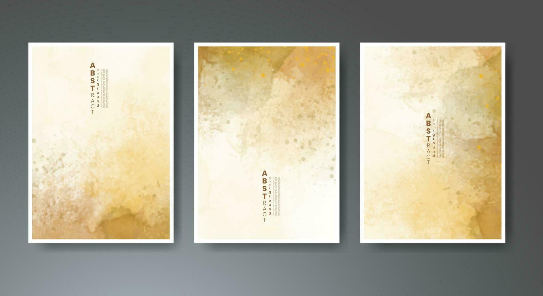 Set of creative hand painted abstract watercolor background. Design for your cover, date, postcard, banner, logo. vector