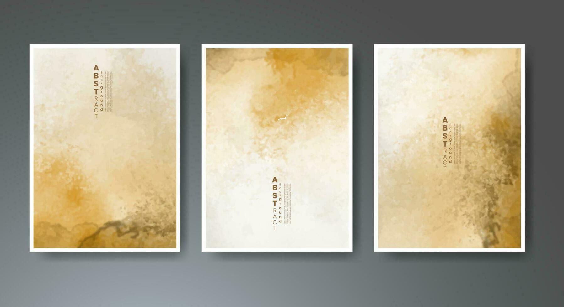 Set of creative hand painted abstract watercolor background. Design for your cover, date, postcard, banner, logo. vector