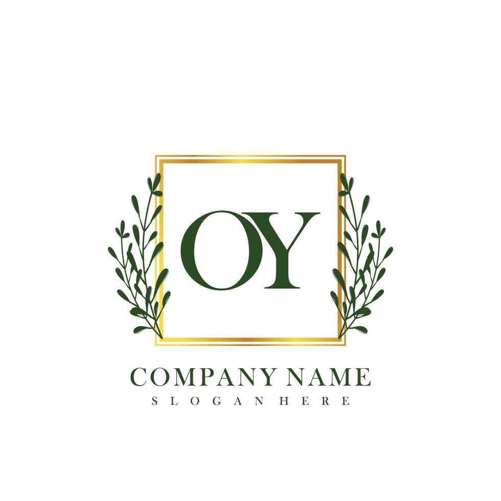 OY Initial beauty floral logo template vector