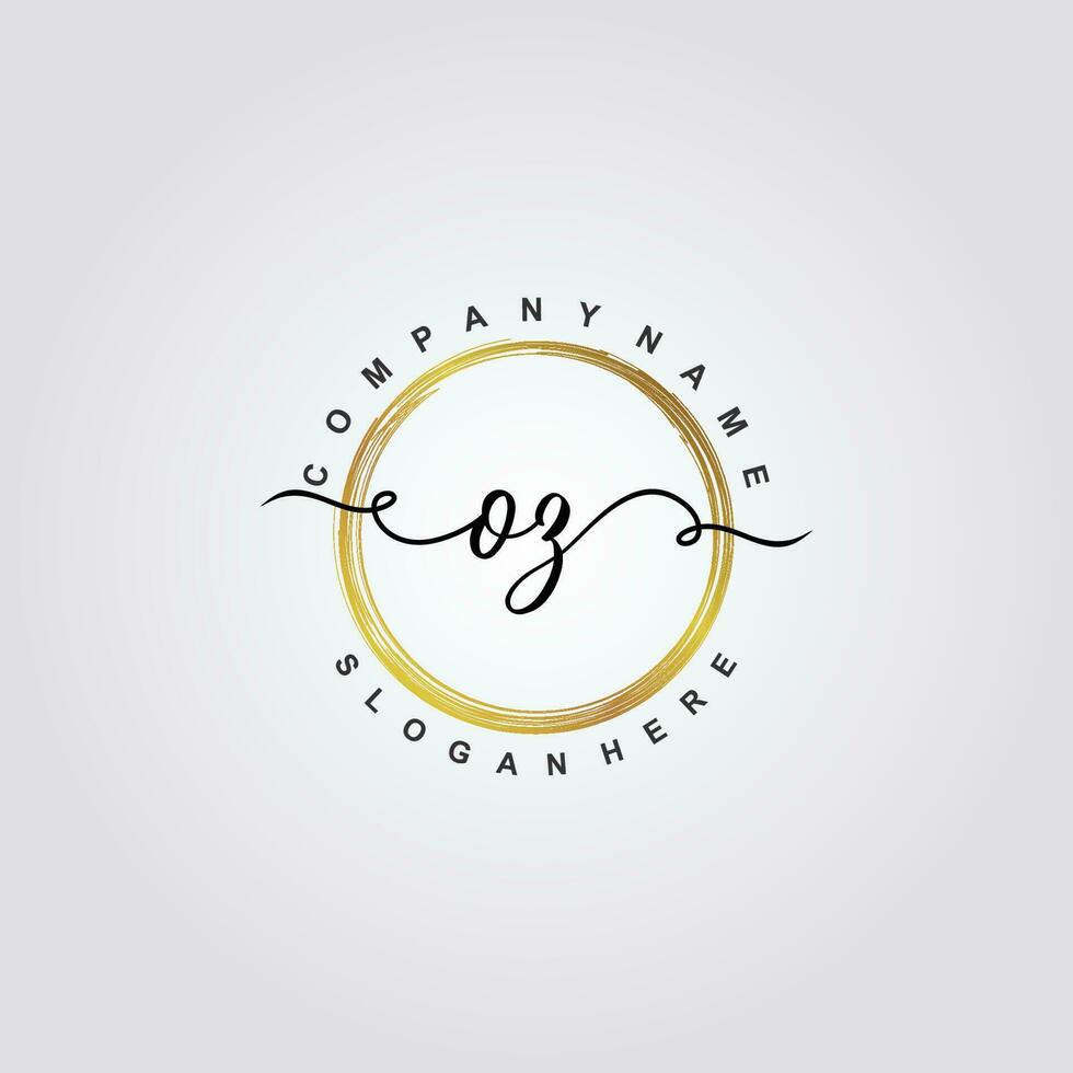 OZ Initial beauty floral logo template vector
