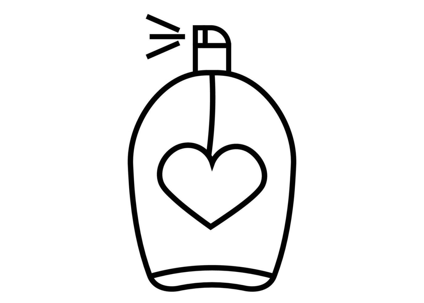 Heart perfume icon design template illustration isolated vector