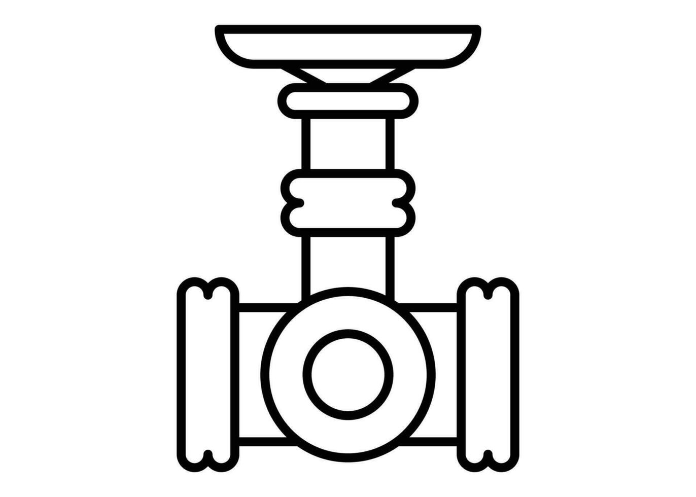 Valve icon line design template isolated illustration vector
