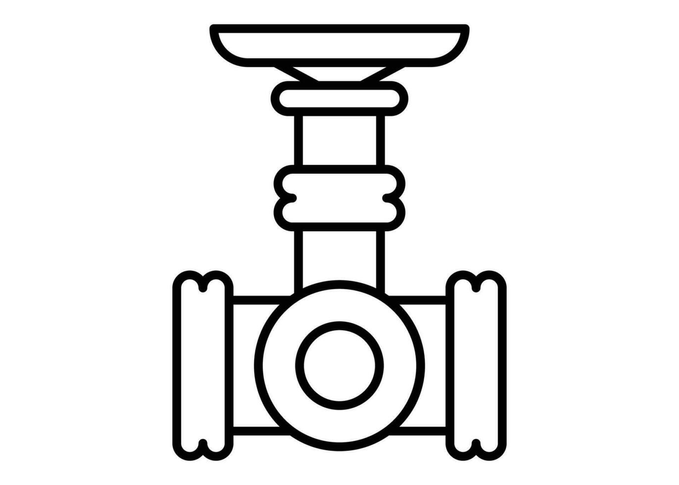 Valve icon line design template isolated illustration vector