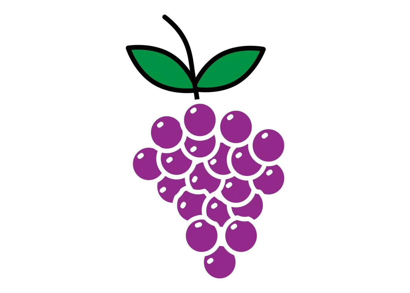 Grapes icon clipart design template isolated illustration vector