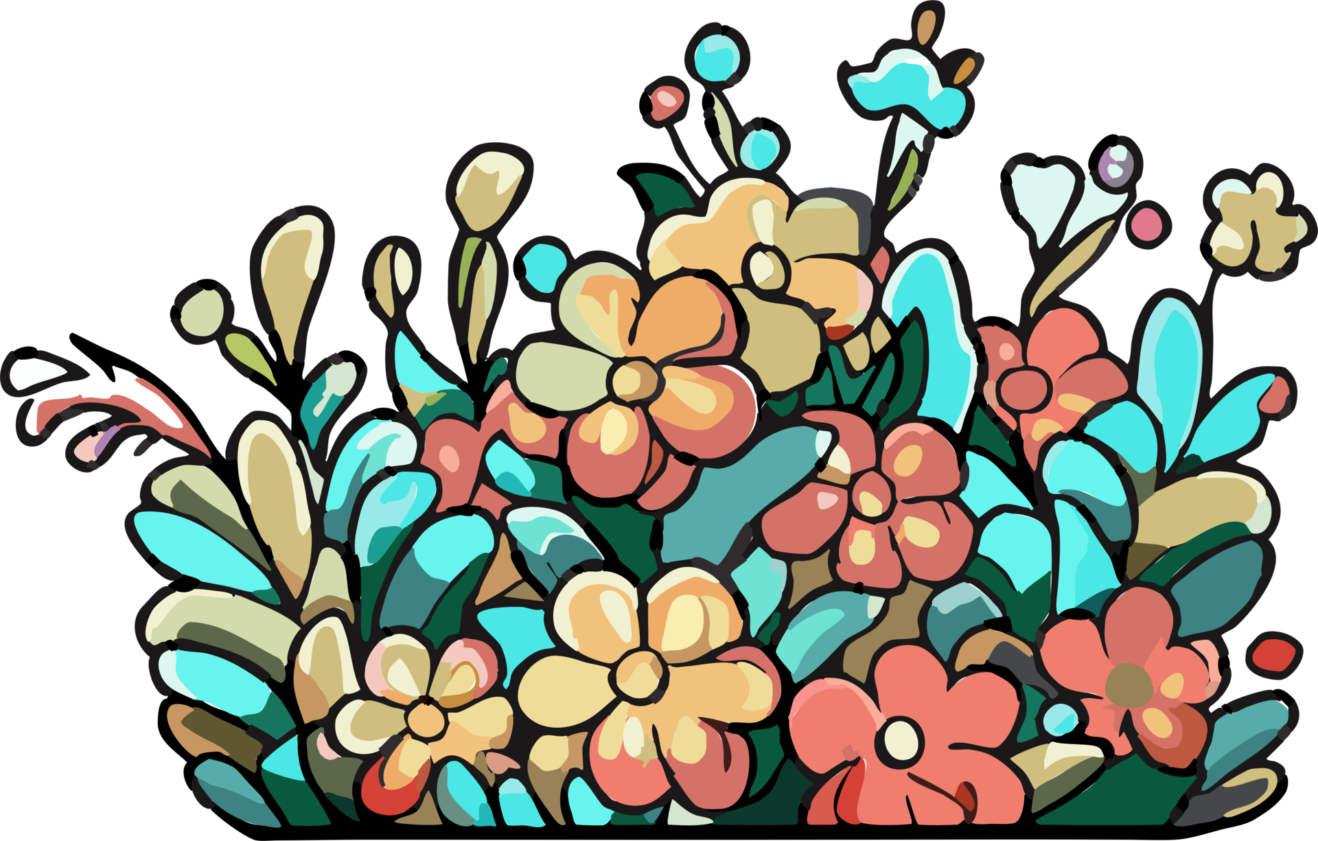 flower garden png graphic clipart design 23623247 PNG