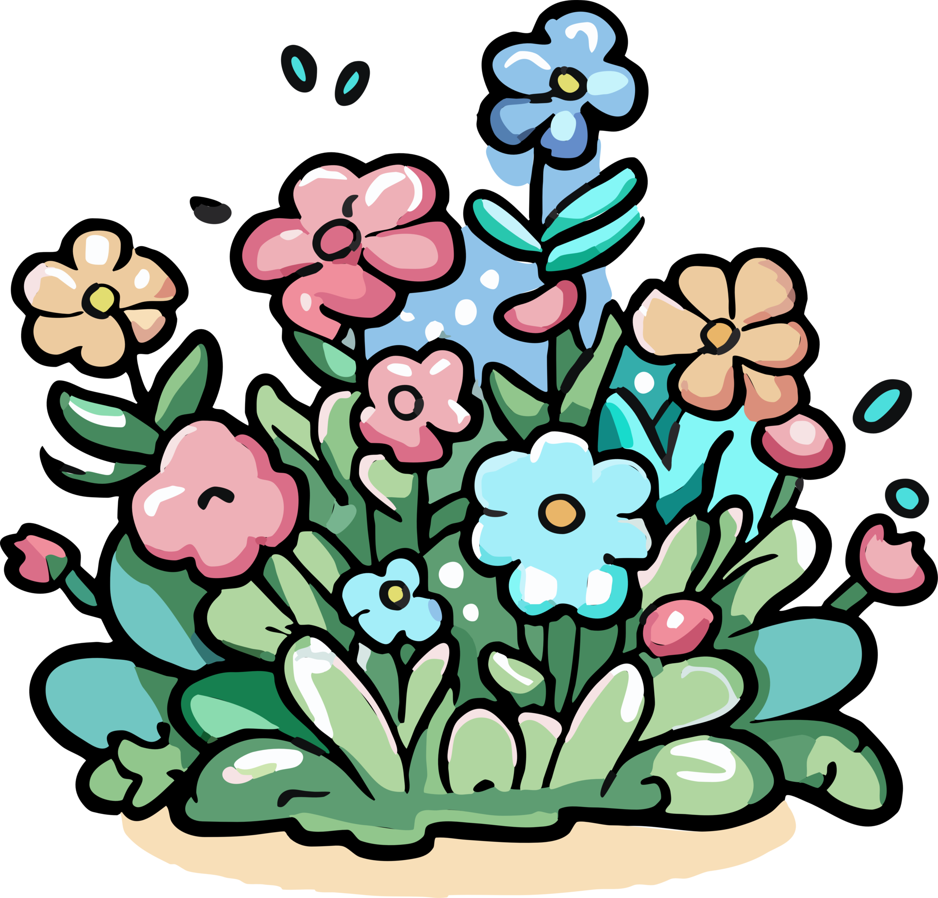flower garden png graphic clipart design 23623354 PNG