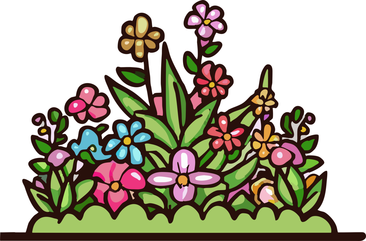 flower garden png graphic clipart design