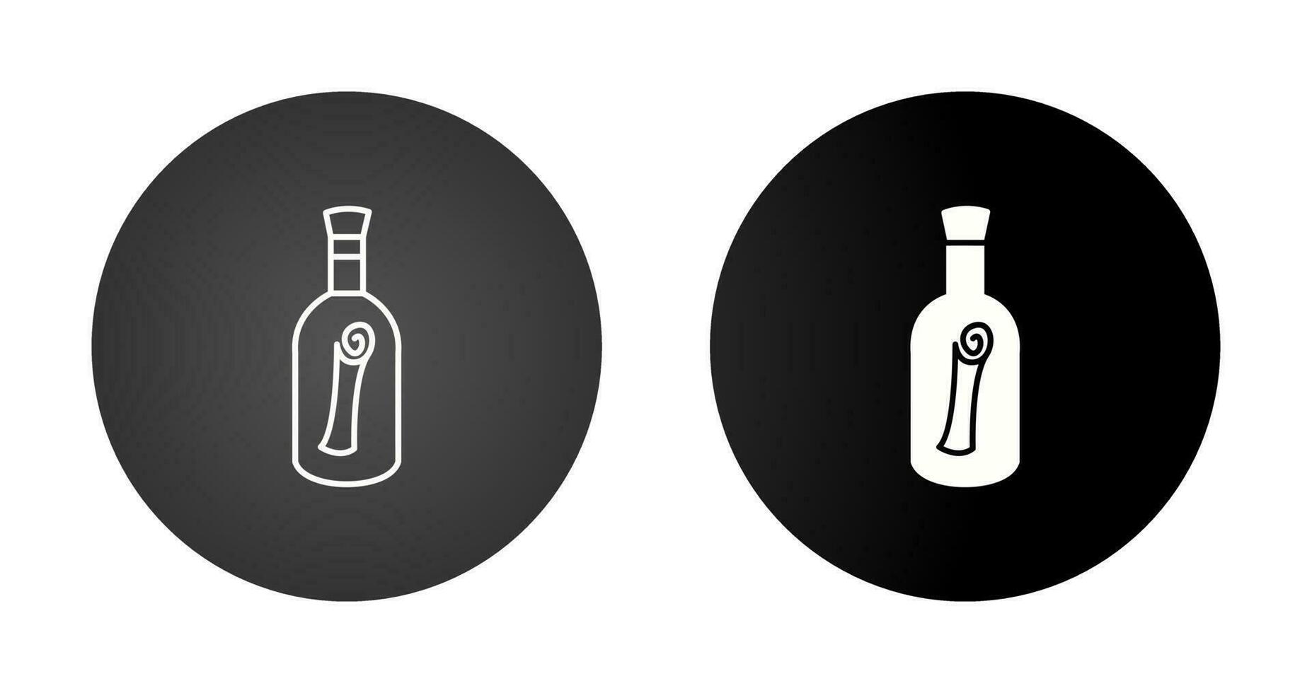 Scroll in Bottle Vector Icon