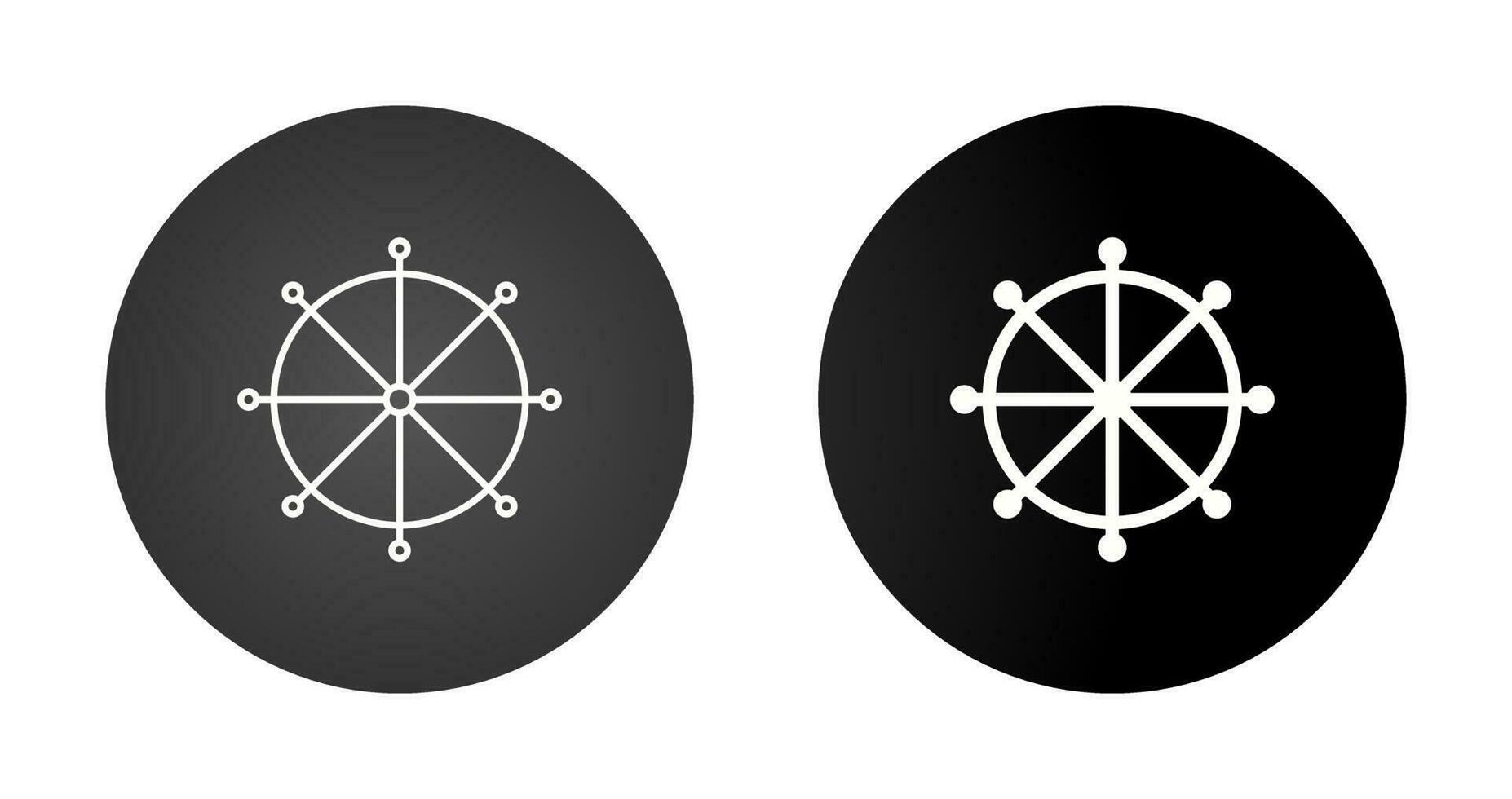 Ship Helm Vector Icon