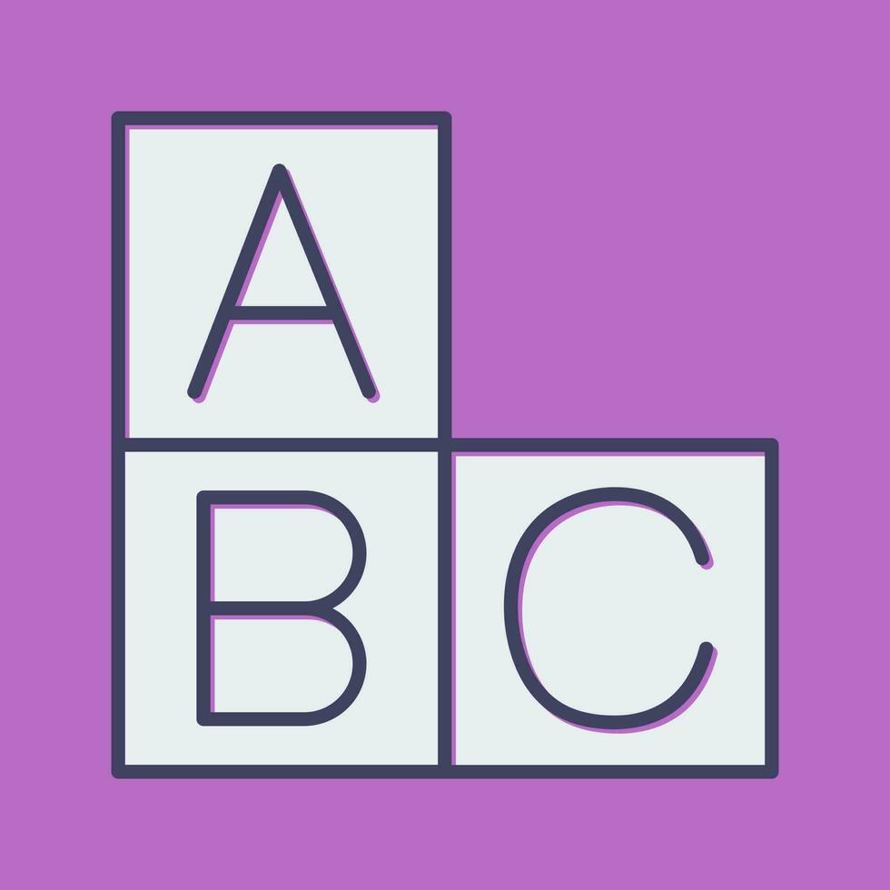 icono de vector abc