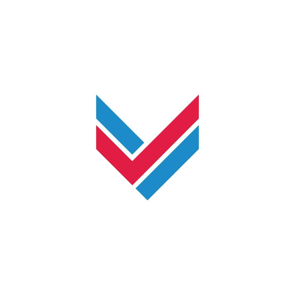 letter v check mark line logo vector